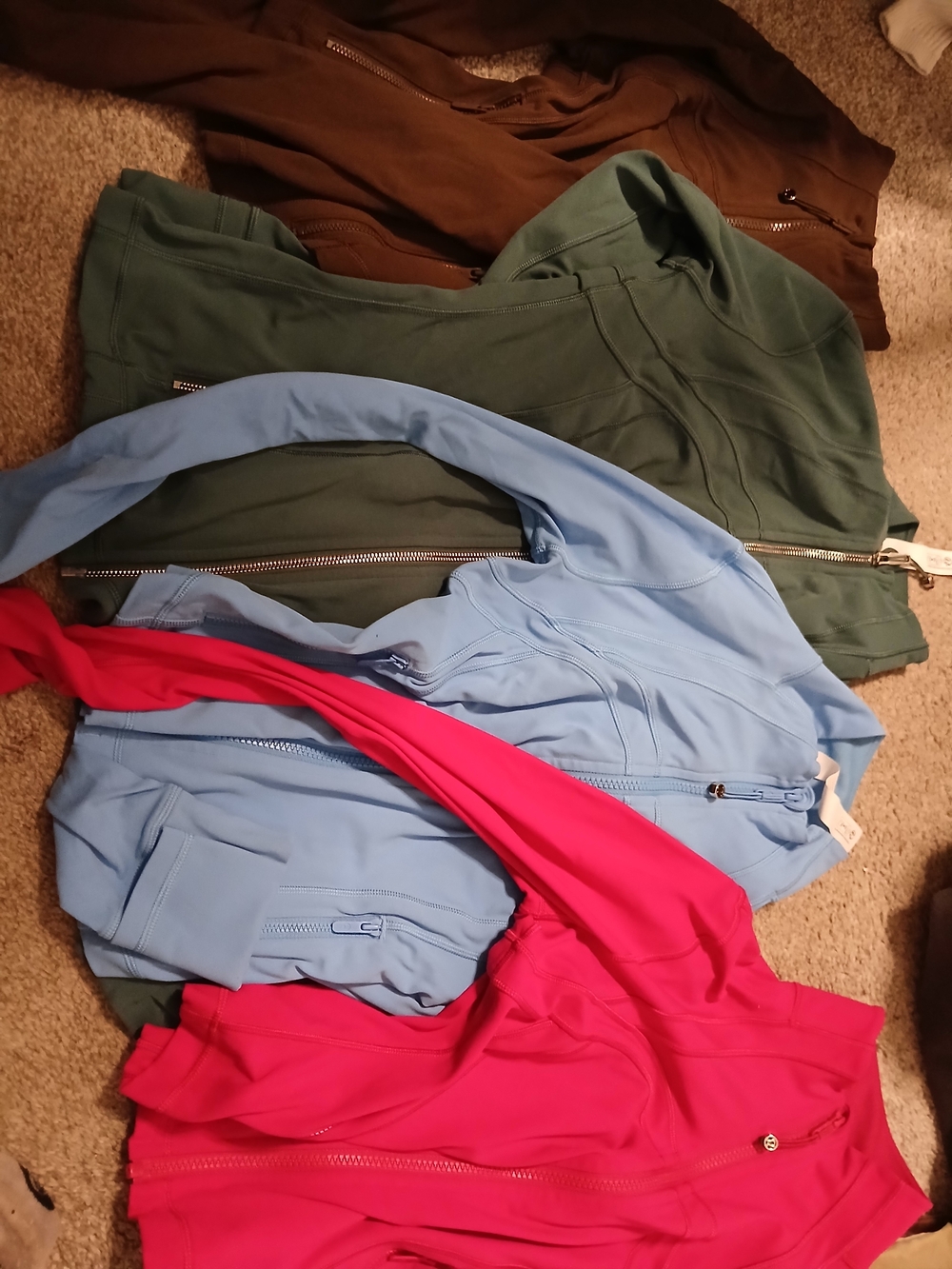 Lulu Define Jacket Pink, Light Blue, Green, Brown